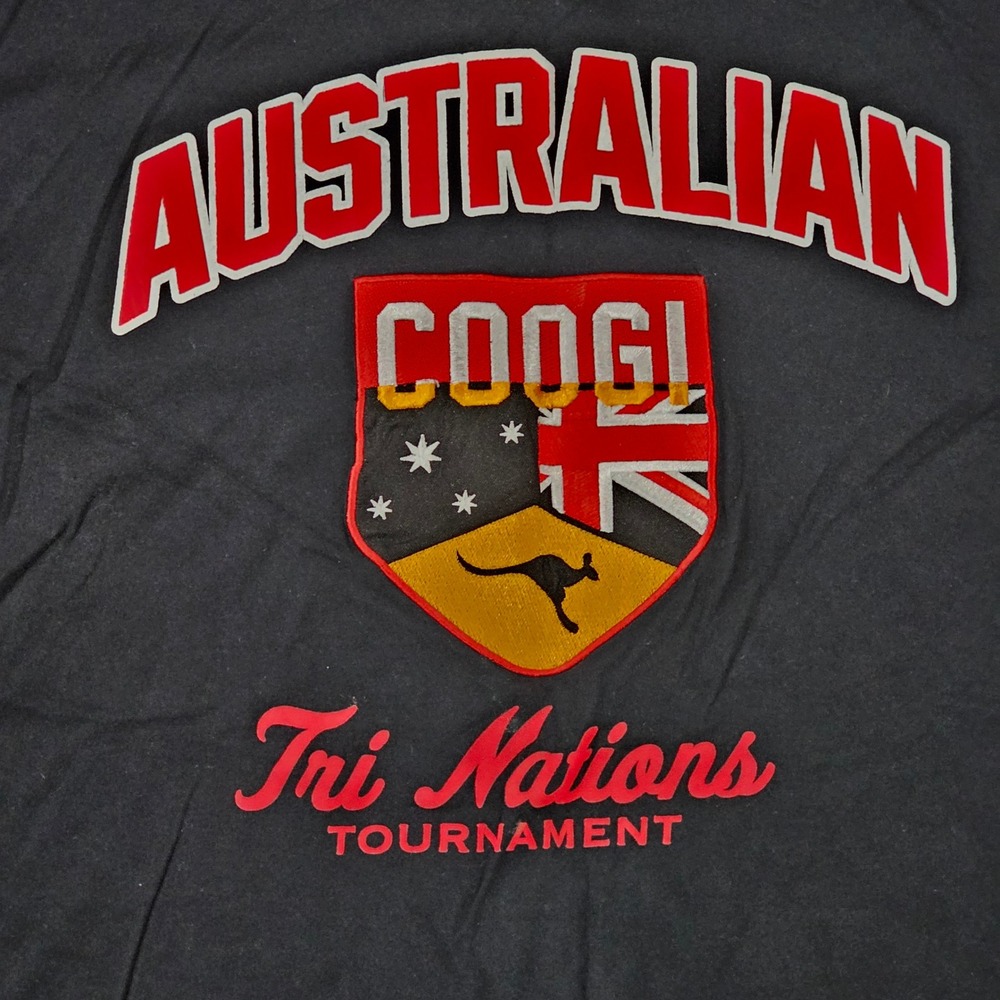Coogi T Shirt‎ Mens 5X Black Tri Nations Tournament Australian Rugby V-Neck Tee - Picture 4 of 8
